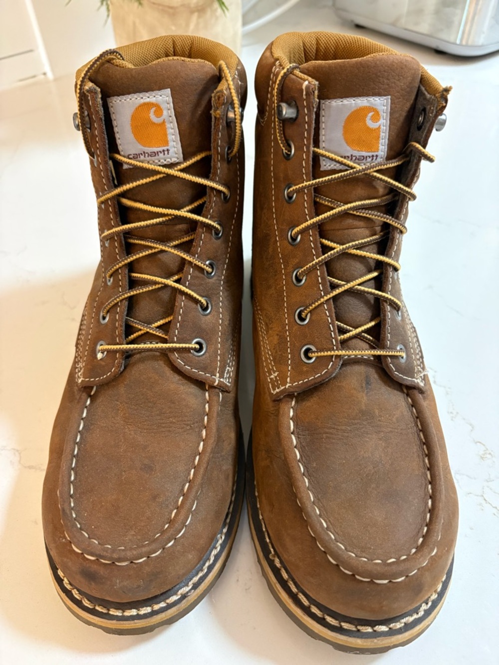 Carhartt Waterproof Work Boots Moc Toe Brown Men’s 9.5 EH